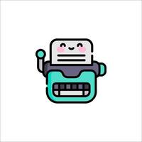 A cartoon machine with a smiley face on it vector