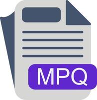 MPQ File Format Flat Icon vector