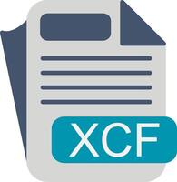 XCF File Format Flat Icon vector
