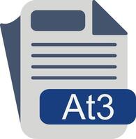 At3 File Format Flat Icon vector