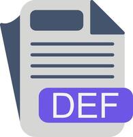 DEF File Format Flat Icon vector