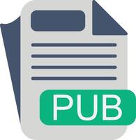 PUB File Format Flat Icon vector