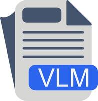 VLM File Format Flat Icon vector