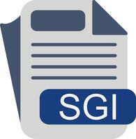 SGI File Format Flat Icon vector