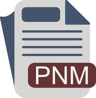 PNM File Format Flat Icon vector
