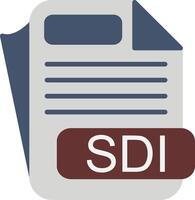 SDI File Format Flat Icon vector