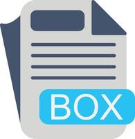BOX File Format Flat Icon vector