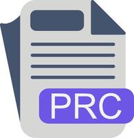 PRC File Format Flat Icon vector