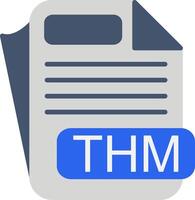 THM File Format Flat Icon vector
