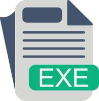 EXE File Format Flat Icon vector