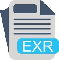 EXR File Format Flat Icon vector