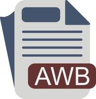 AWB File Format Flat Icon vector