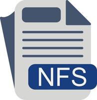 NFS File Format Flat Icon vector