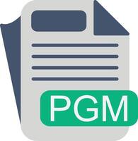 PGM File Format Flat Icon vector