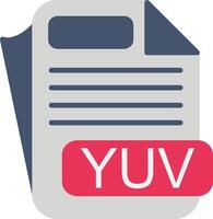 YUV File Format Flat Icon vector