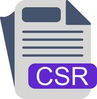 CSR File Format Flat Icon vector