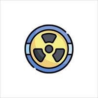 A radiation symbol on a white background vector