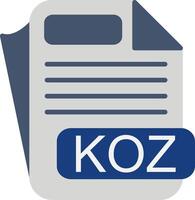 KOZ File Format Flat Icon vector