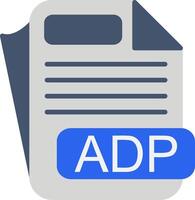 ADP File Format Flat Icon vector