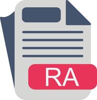 RA File Format Flat Icon vector