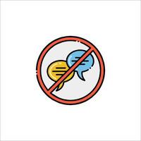 No speech sign icon illustration vector