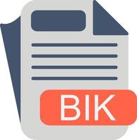 BIK File Format Flat Icon vector