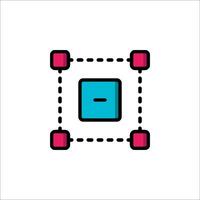 A square with four squares on it vector