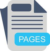 PAGES File Format Flat Icon vector