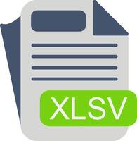 XLSV File Format Flat Icon vector