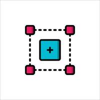 A square with a plus sign on it vector