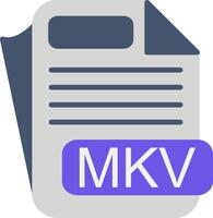 MKV File Format Flat Icon vector