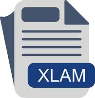 XLAM File Format Flat Icon vector