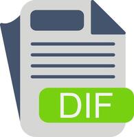 DIF File Format Flat Icon vector