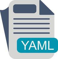YAML File Format Flat Icon vector