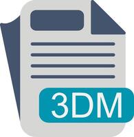 3DM File Format Flat Icon vector