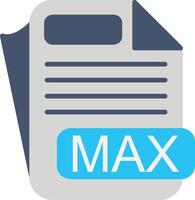 MAX File Format Flat Icon vector
