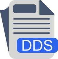 DDS File Format Flat Icon vector