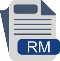 RM File Format Flat Icon vector