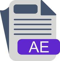 AE File Format Flat Icon vector