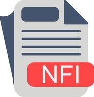 NFI File Format Flat Icon vector