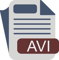 AVI File Format Flat Icon vector