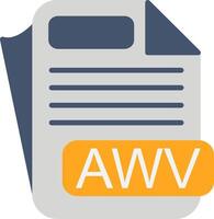 AWV File Format Flat Icon vector