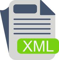 XML File Format Flat Icon vector