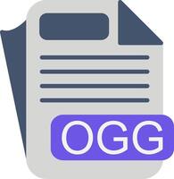 OGG File Format Flat Icon vector