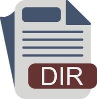 DIR File Format Flat Icon vector