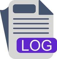 LOG File Format Flat Icon vector