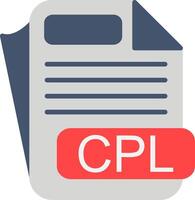 CPL File Format Flat Icon vector