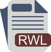 RWL File Format Flat Icon vector