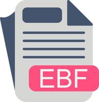 EBF File Format Flat Icon vector