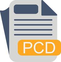 PCD File Format Flat Icon vector
